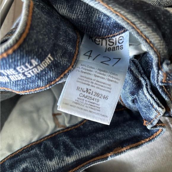 Kensie Women's Straight Leg Jeans - size 4/27 - Picture 4 of 4
